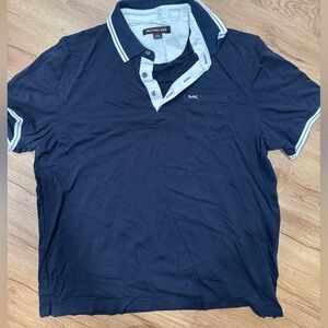Michael Kors White and Navy Polo